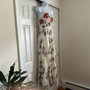 Anthropologie by Especia  Embroidered Maxi Dress